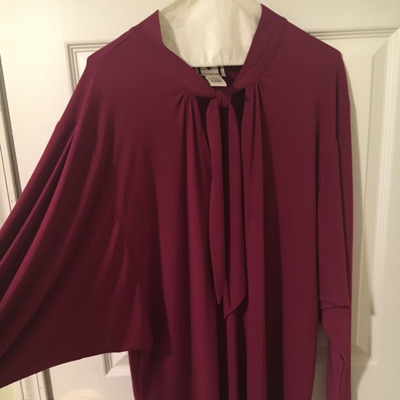 bouwer Tops - Marc bouwer qvc maroon tie shirt 1x